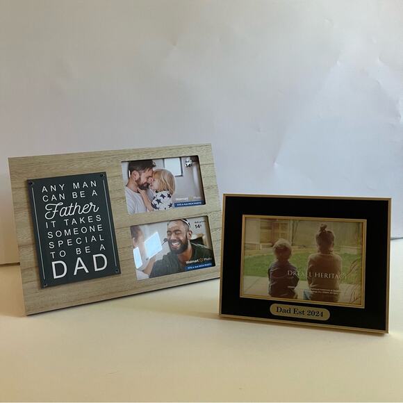 Dad Heritage Photo Frame Set - Black and Brown - Picture 1 of 4